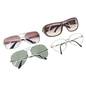 Ray-Ban Celine Gucci Sunglasses Plastic 4 Set Black